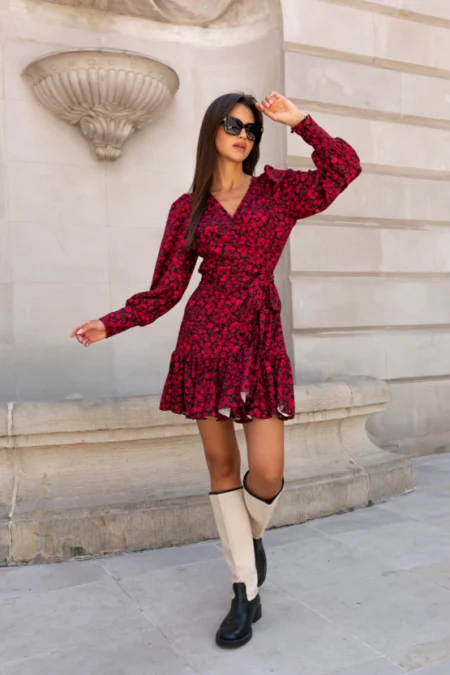 Rochie "ANNA" - Rosu Ciapki