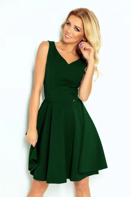 Rochie Dama Lejera, Guler inalt, Numoco, Verde Casual