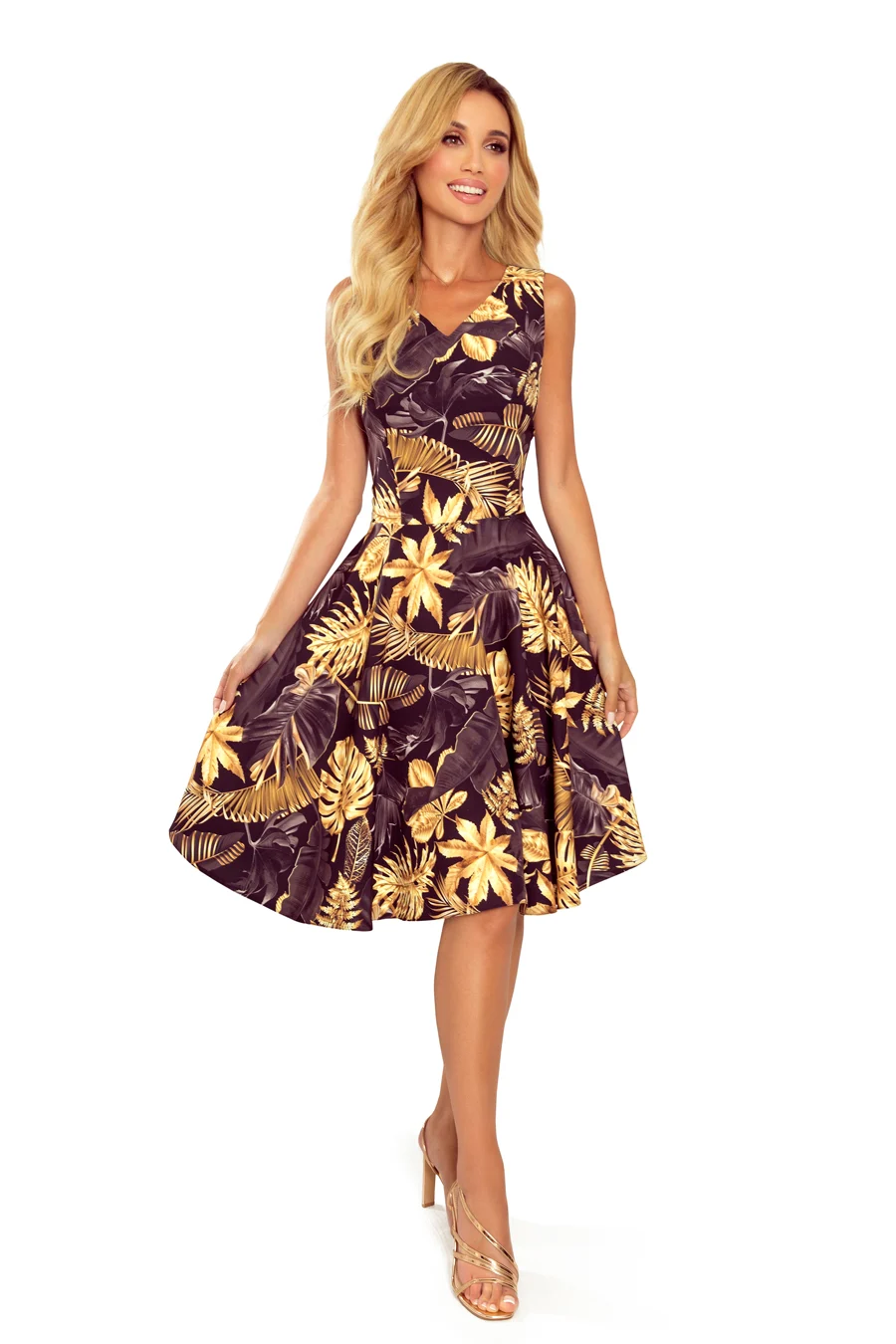 Rochie Dama Lejera, Guler inalt, Numoco Eleganta Marimi Mari - imagine 6
