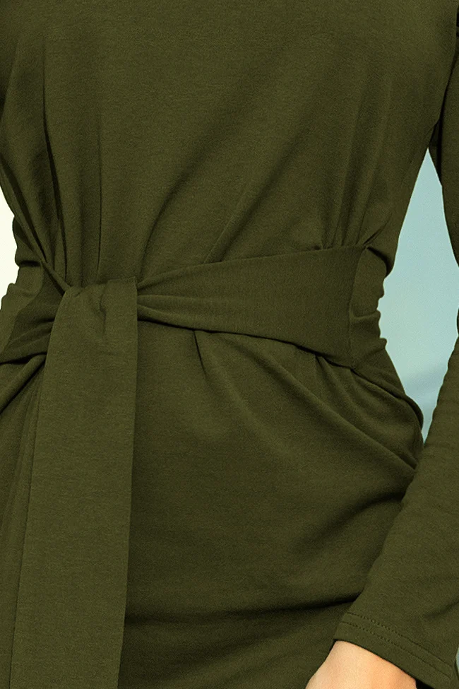 Rochie Dama, Numoco, Khaki Marimi Mari - imagine 6