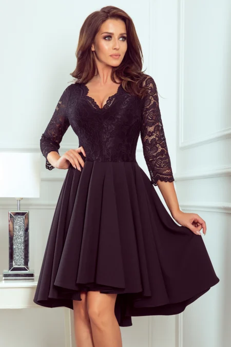 Rochie Dama Dantela, Decolteu in V, Numoco Eleganta Marimi Mari