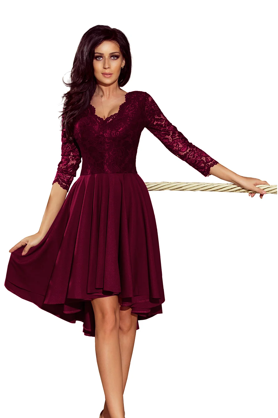 Rochie Dama Dantela, Mulata, Numoco Casual Marimi Mari - imagine 6