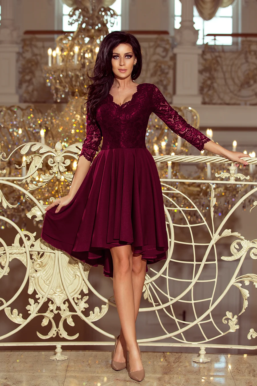 Rochie Dama Dantela, Mulata, Numoco Casual Marimi Mari - imagine 3