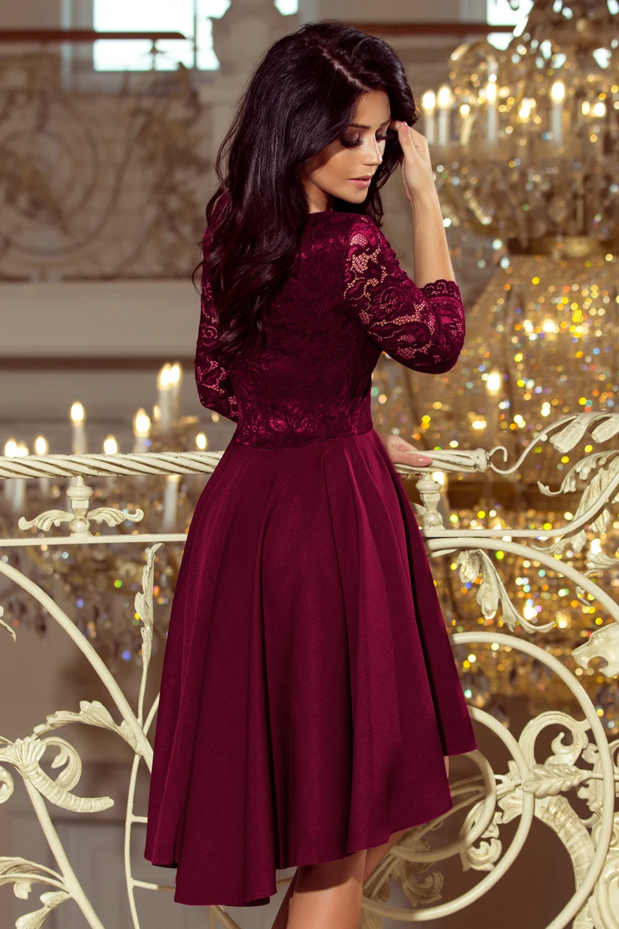 Rochie Dama Dantela, Mulata, Numoco Casual Marimi Mari - imagine 4