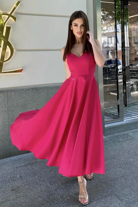 Rochie Dama Midi, Bicotone, Zmeuriu