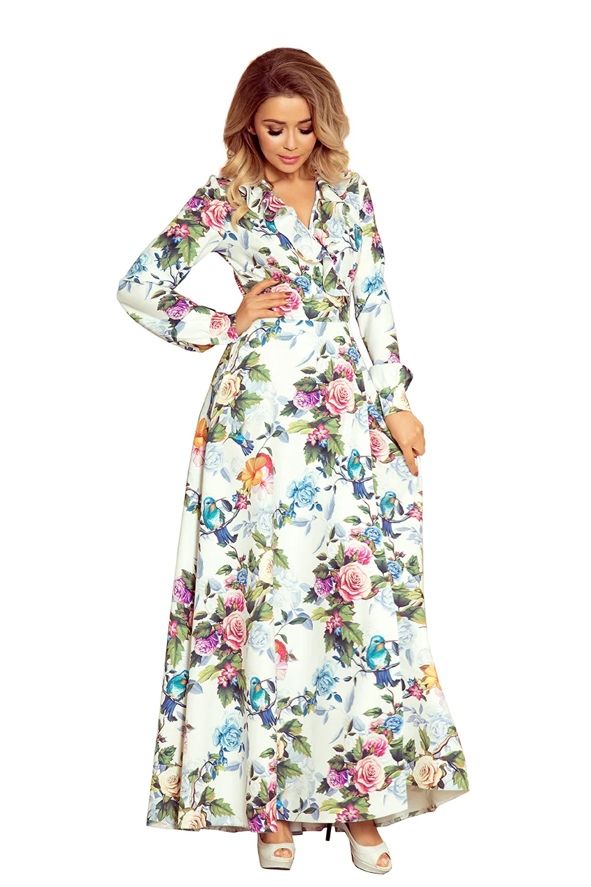 Rochie Dama Maxi, Floral, Numoco Casual - imagine 5