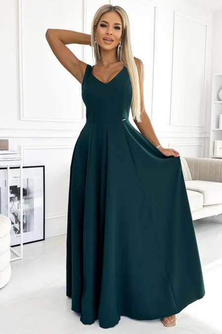 Rochie Dama Maxi, Lejera, Numoco, Verde Eleganta Marimi Mari