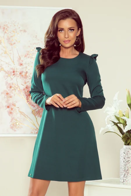 Rochie Dama Dantela, Lejera, Numoco, Verde Casual Marimi Mari
