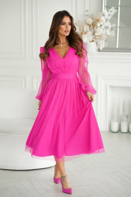 Rochie Dama Midi, Bicotone, Zmeuriu