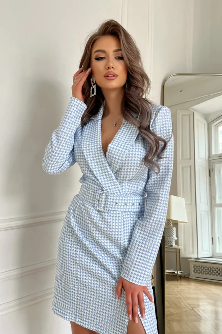 Rochie Dama, Bicotone, Baby Blue