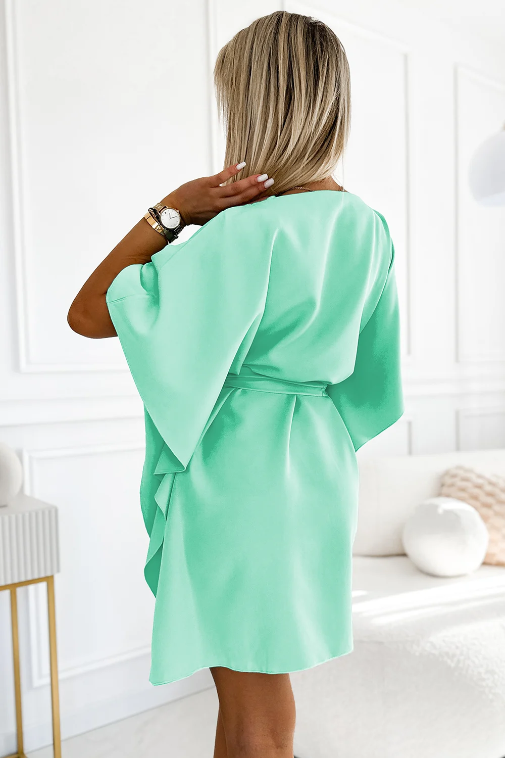 Rochie Dama Dantela, Mulata, Numoco, Menta Eleganta Marimi Mari - imagine 4
