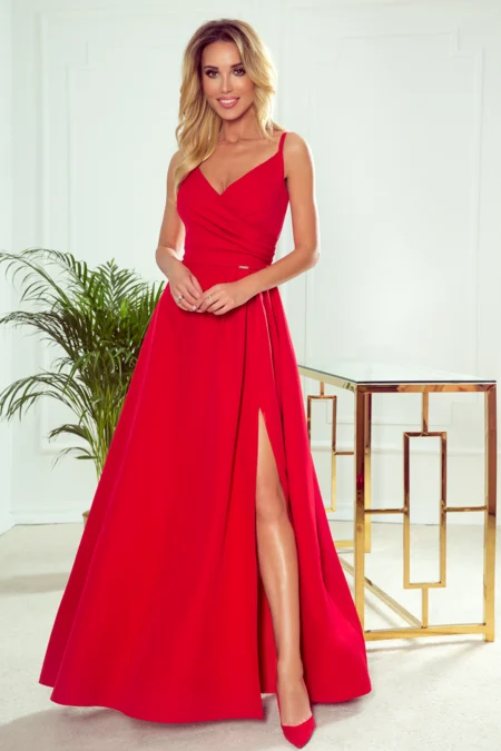 Rochie Dama Maxi, Guler inalt, Numoco Eleganta Marimi Mari