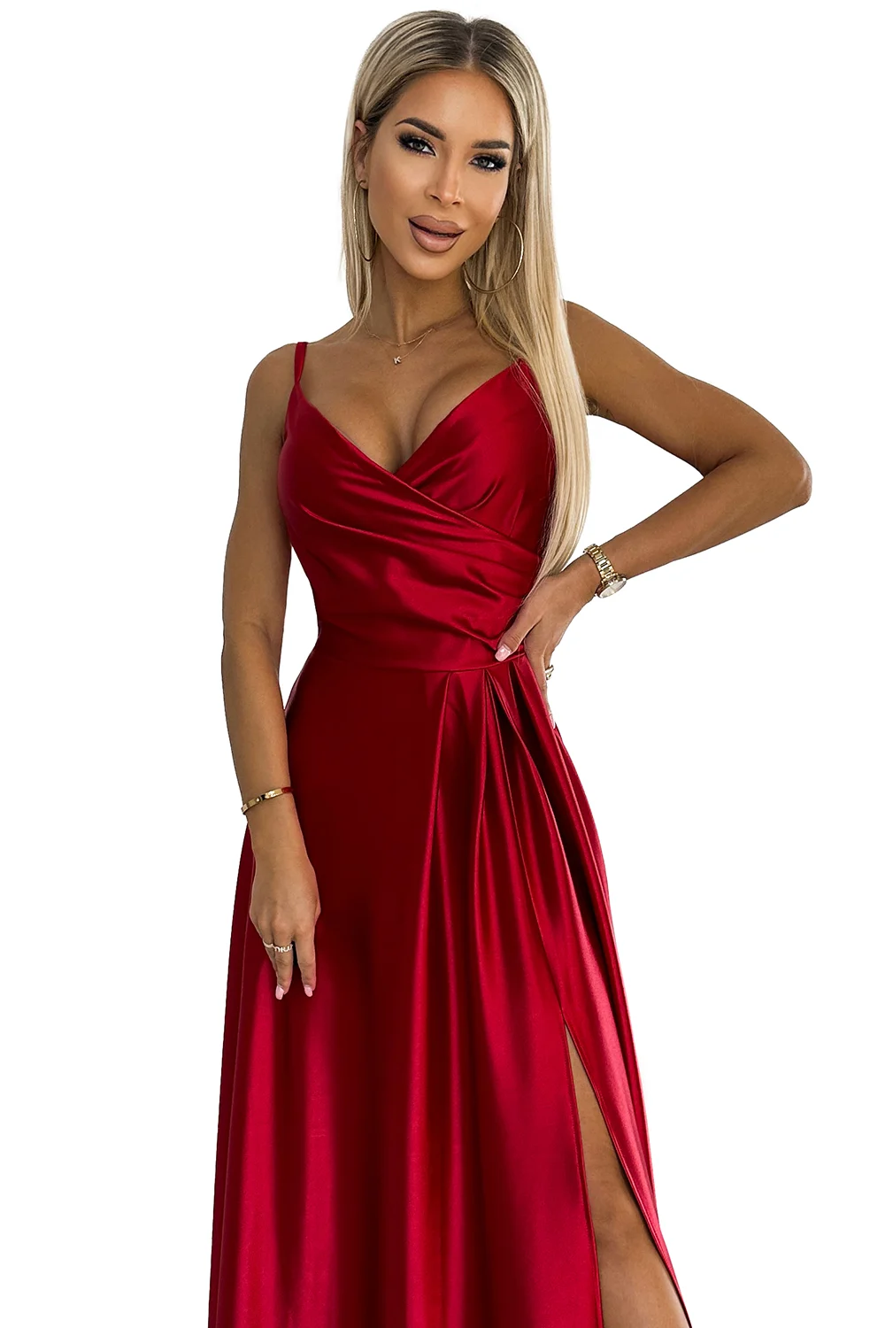 Rochie Dama Maxi, Satin, Numoco Eleganta - imagine 8