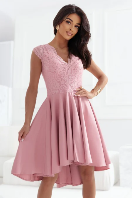 Rochie Dama Dantela, Lejera, Numoco, Roz Eleganta Marimi Mari