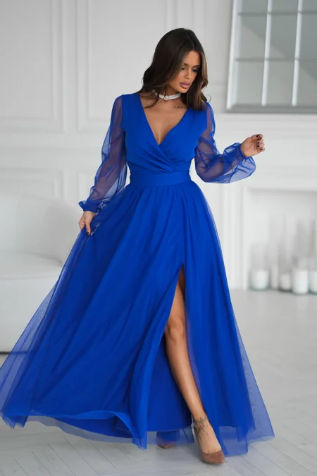 Rochie Dama, Bicotone, Albastru
