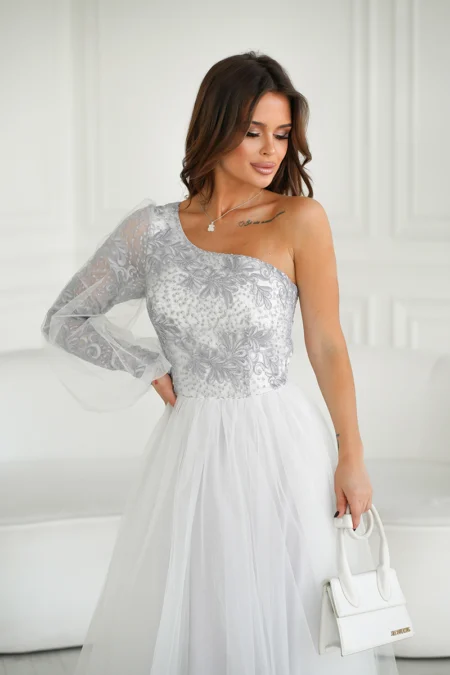 Rochie Dama, Bicotone, Gri