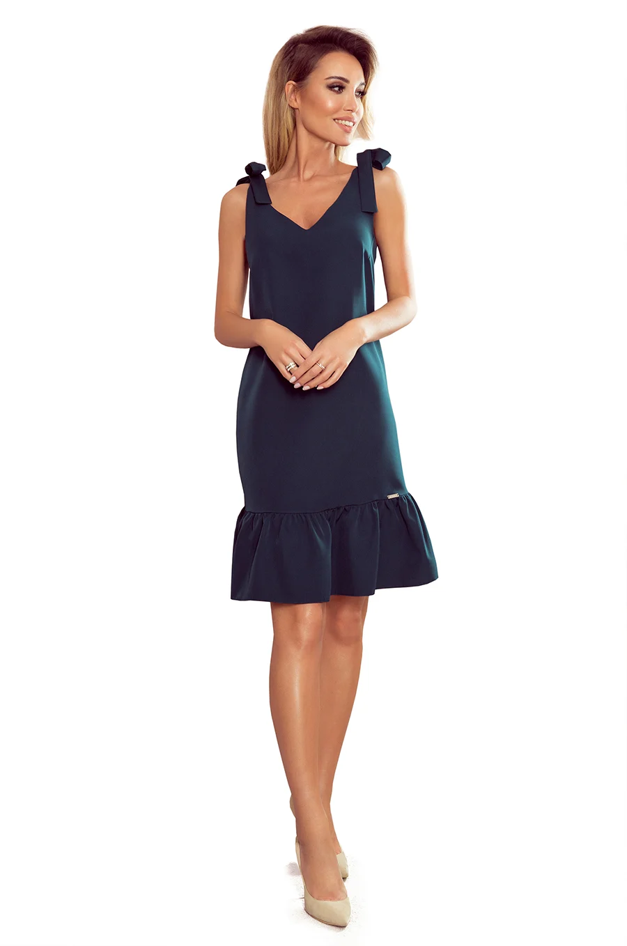 Rochie Dama Pe umeri, Numoco, Verde Marimi Mari - imagine 7