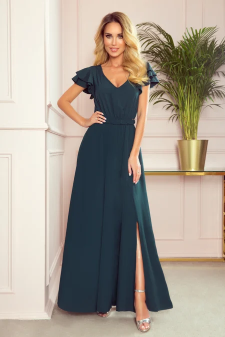 Rochie Dama Maxi, Numoco, Verde Marimi Mari