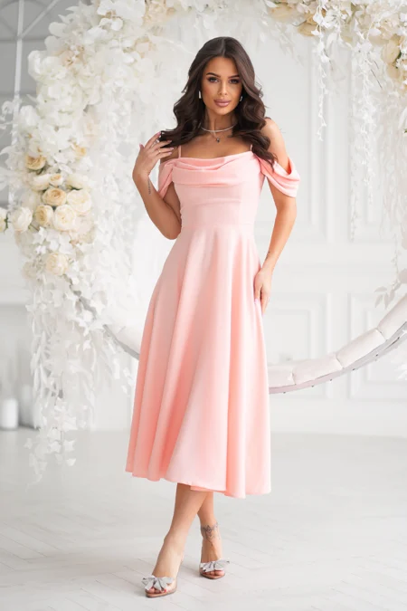 Rochie Dama Midi, Bicotone, Piersica