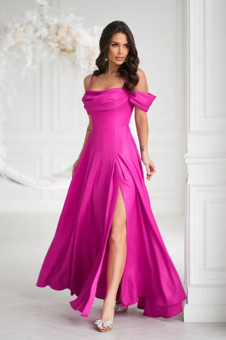 Rochie Dama, Bicotone, Fucsia