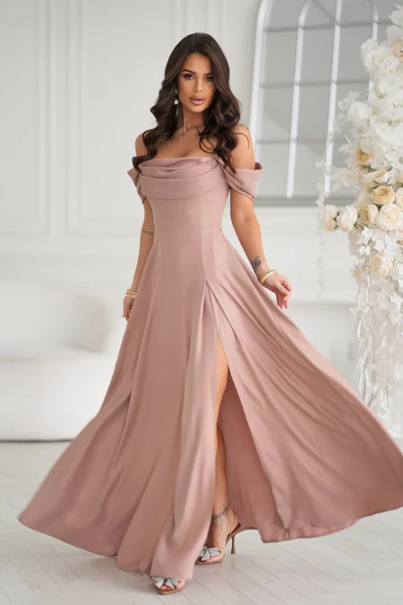 Rochie Dama, Bicotone, Camel