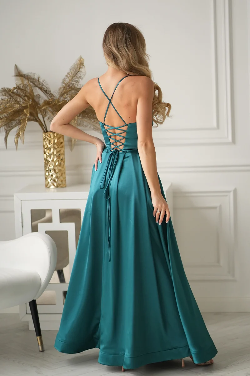 Rochie Dama, Bicotone, Verde - imagine 2