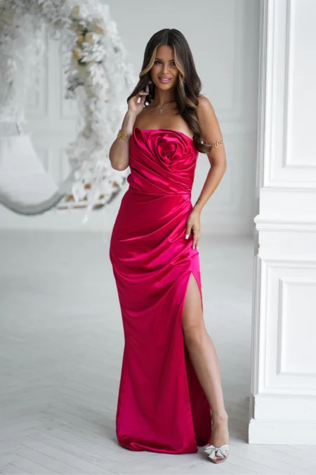 Rochie Dama, Bicotone, Rosu