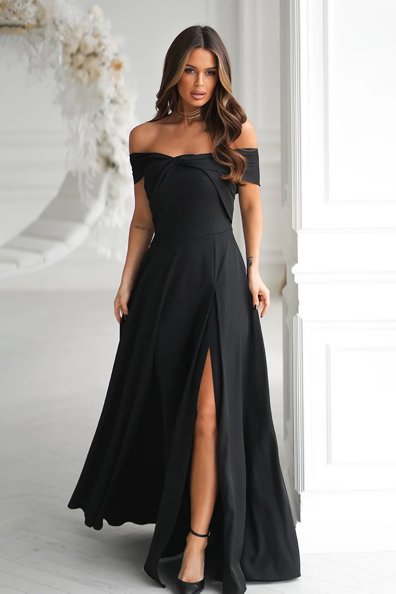 Rochie Dama, Bicotone, Negru - imagine 5