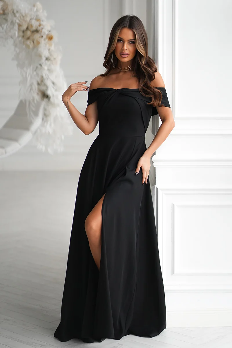 Rochie Dama, Bicotone, Negru - imagine 6