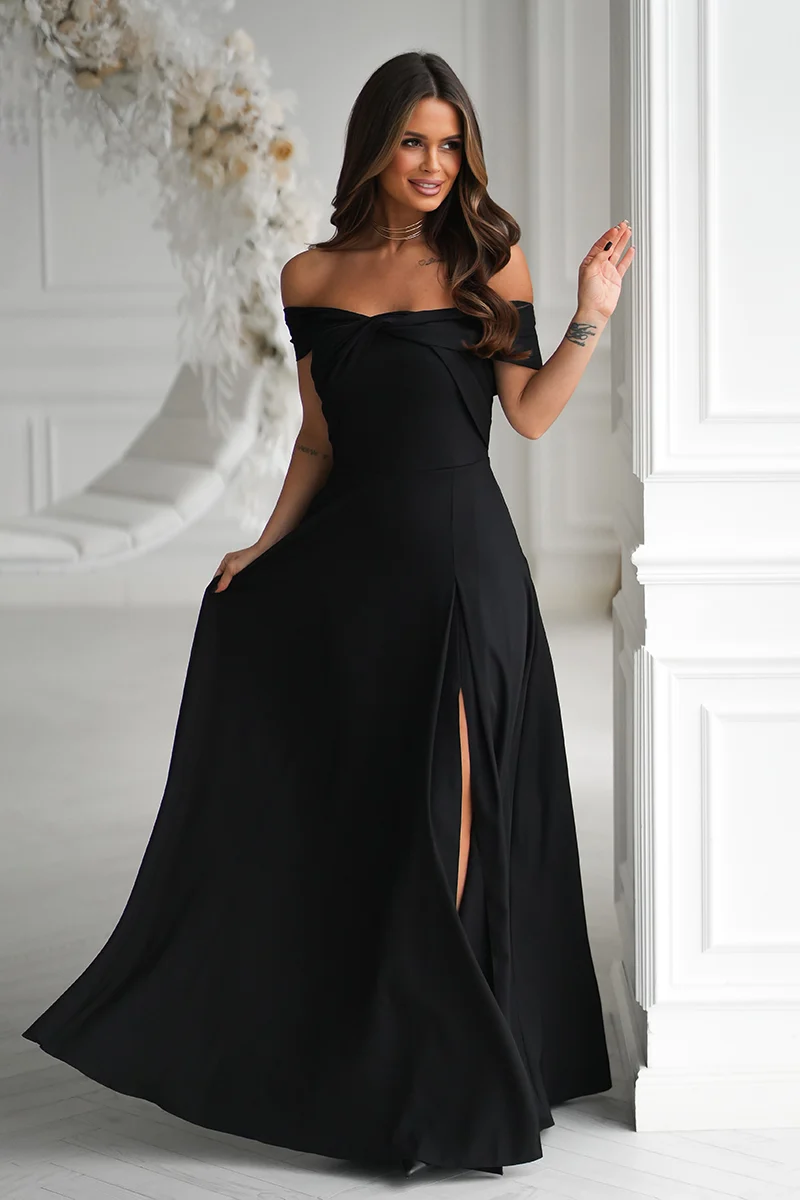 Rochie Dama, Bicotone, Negru - imagine 7