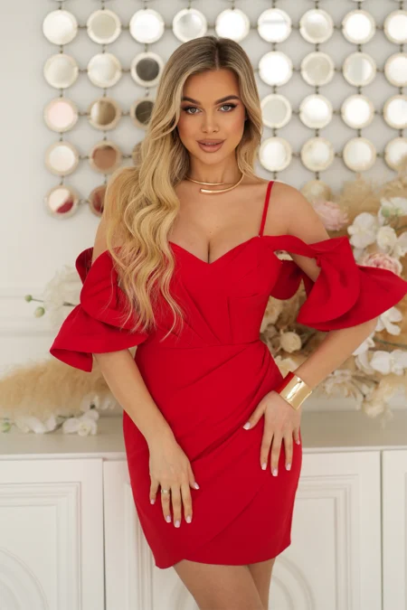 Rochie Dama, Bicotone, Rosu