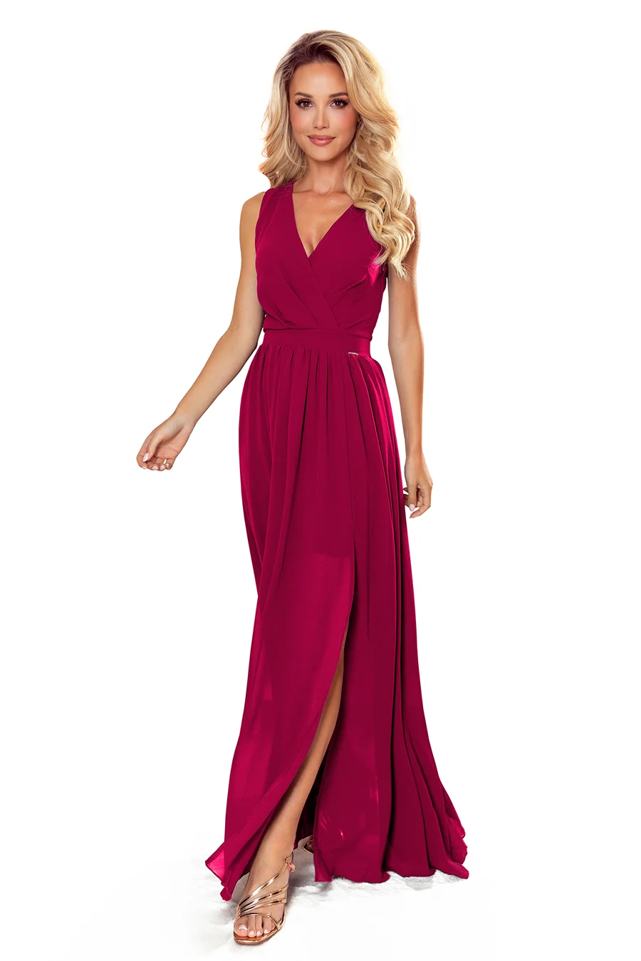 Rochie Dama Maxi, Decolteu rotund, Numoco Eleganta - imagine 6