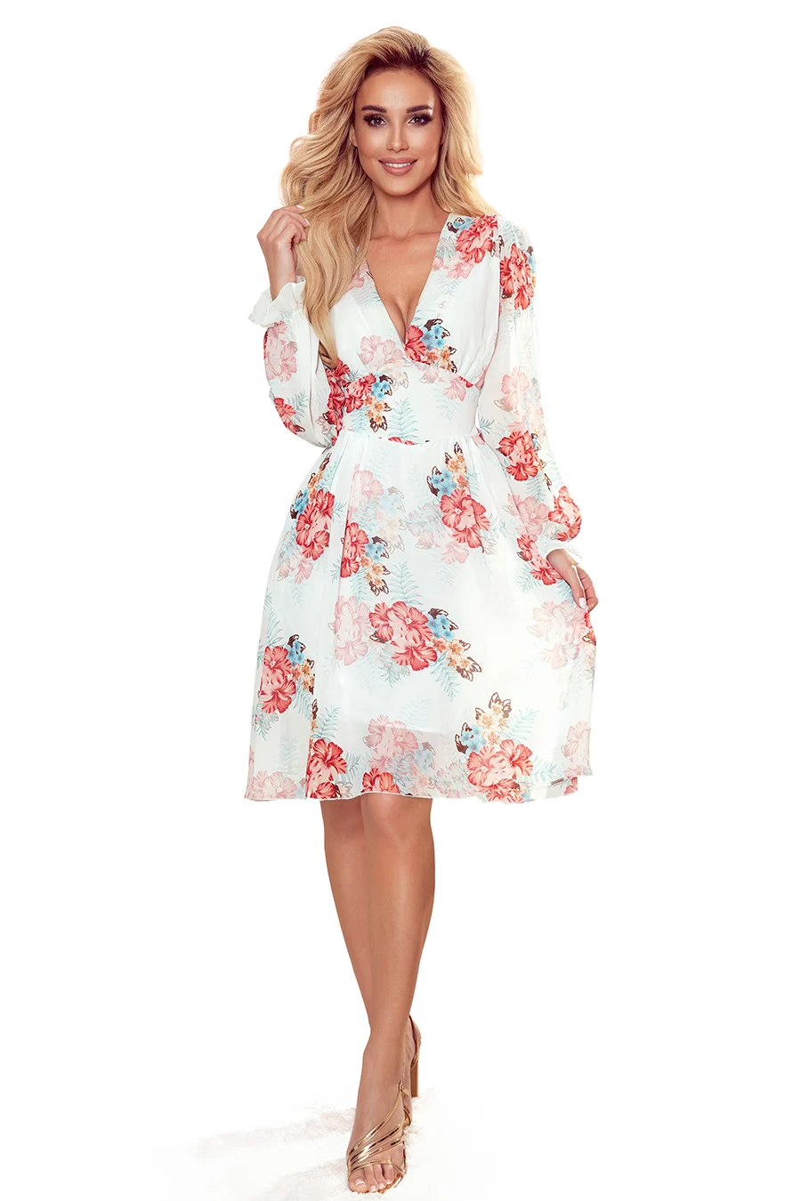 Rochie Dama Mulata, Guler inalt, Numoco Eleganta - imagine 6