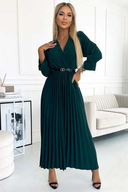 Rochie Dama Maxi, Lejera, Numoco, Verde Casual