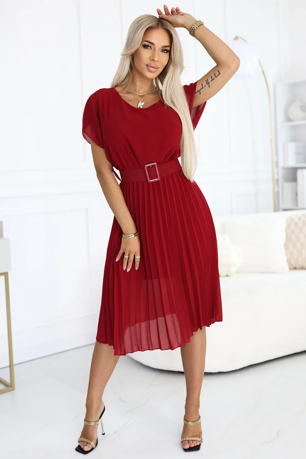 Rochie Dama Midi, Lejera, Numoco Eleganta - imagine 2