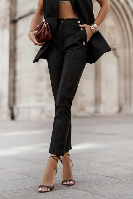 Pantaloni cygaretki KIARA - Negru
