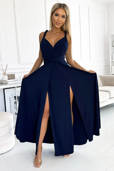 Rochie Dama Maxi, Numoco, Bleumarin Eleganta
