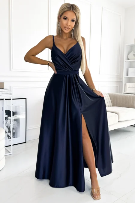 Rochie Dama Maxi, Buline, Numoco, Albastru Eleganta