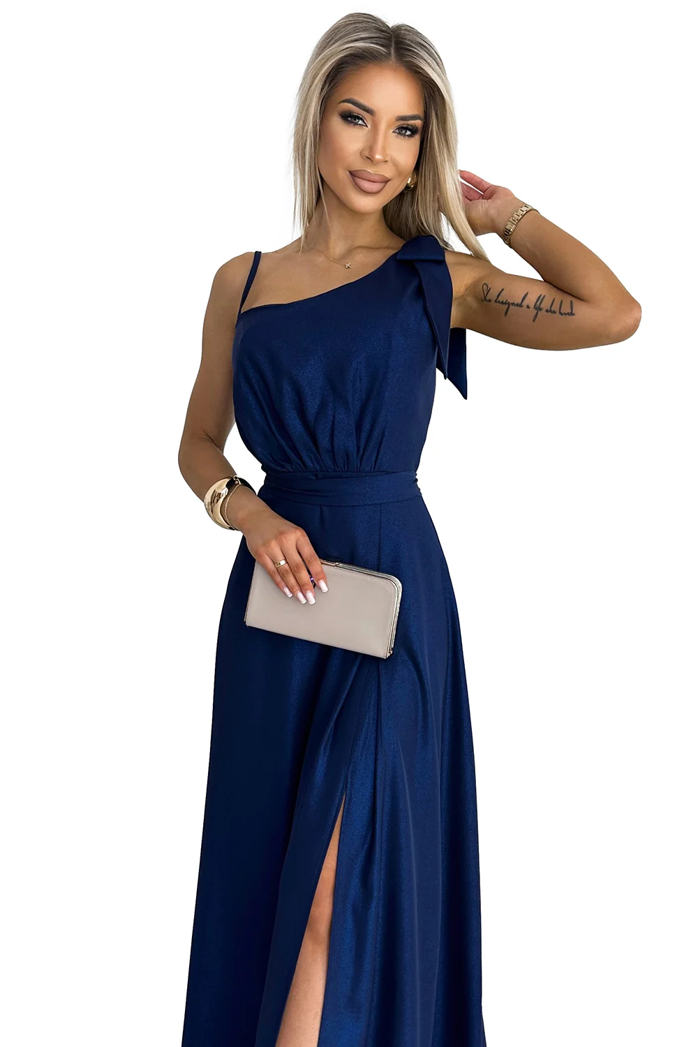 Rochie Dama Maxi, Guler inalt, Numoco Eleganta - imagine 8