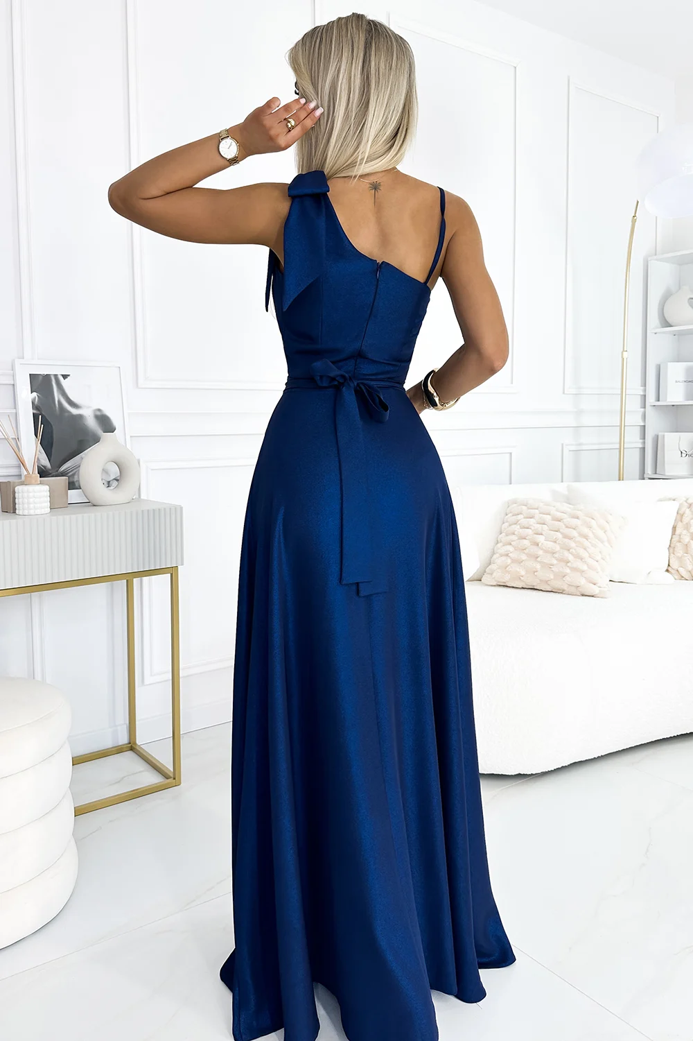 Rochie Dama Maxi, Guler inalt, Numoco Eleganta - imagine 3