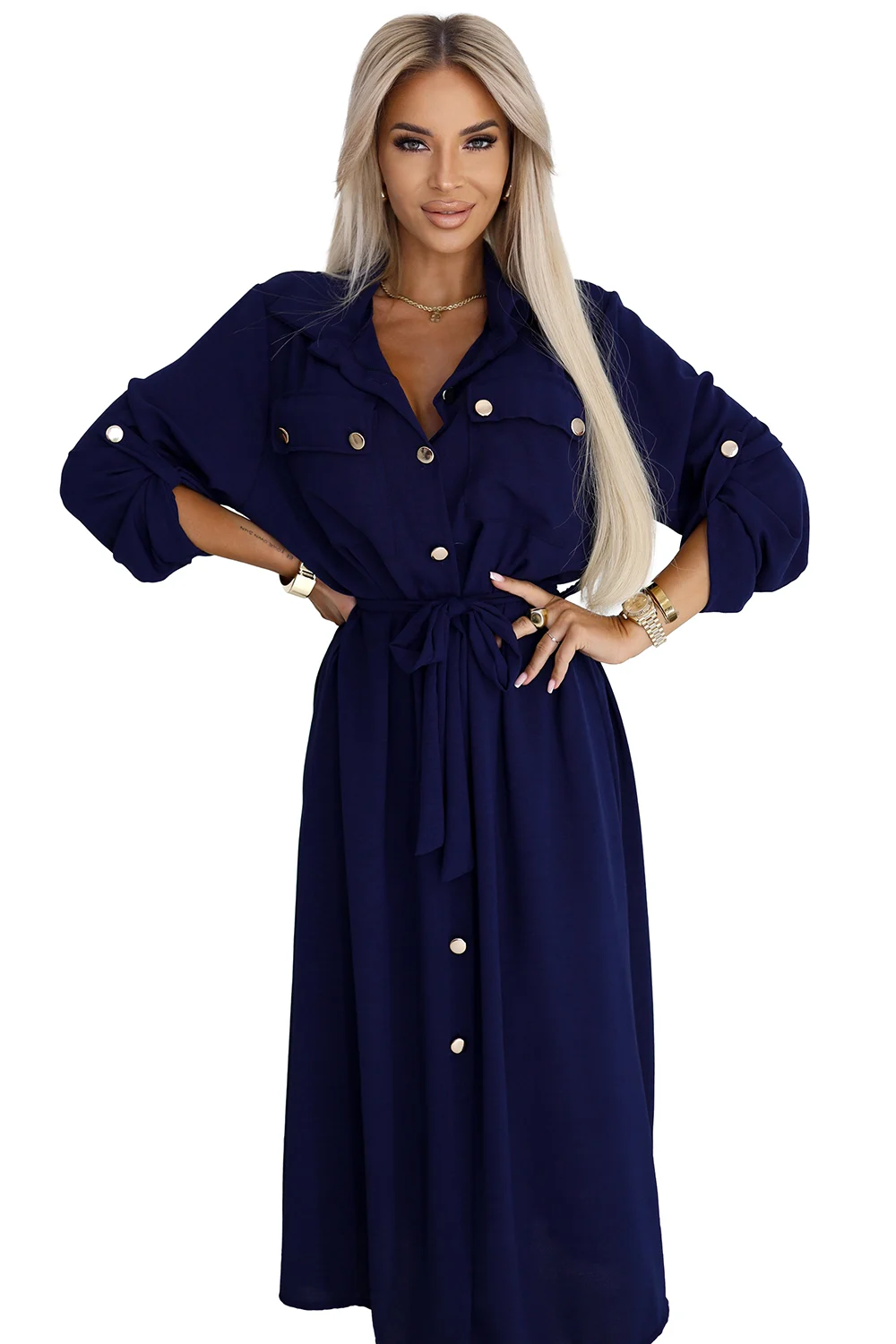 Rochie Dama Midi, Numoco, Bleumarin - Image 7