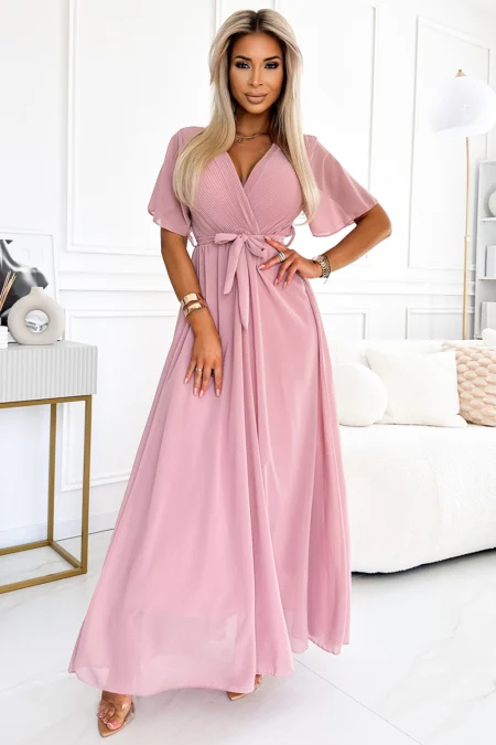 Rochie Dama Maxi, Buline, Numoco, Roz Casual
