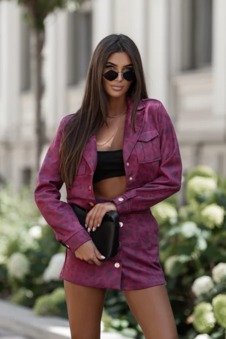 Compleu BLISS Animal Print - Bordo