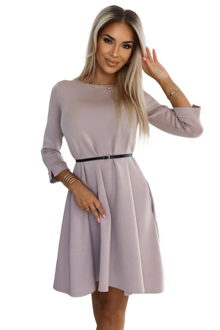 Rochie Dama Maxi, Floral, Numoco, Bej Eleganta Marimi Mari