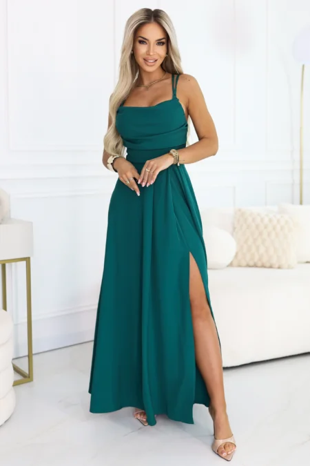 Rochie Dama Maxi, Dungi, Numoco, Verde de Seara
