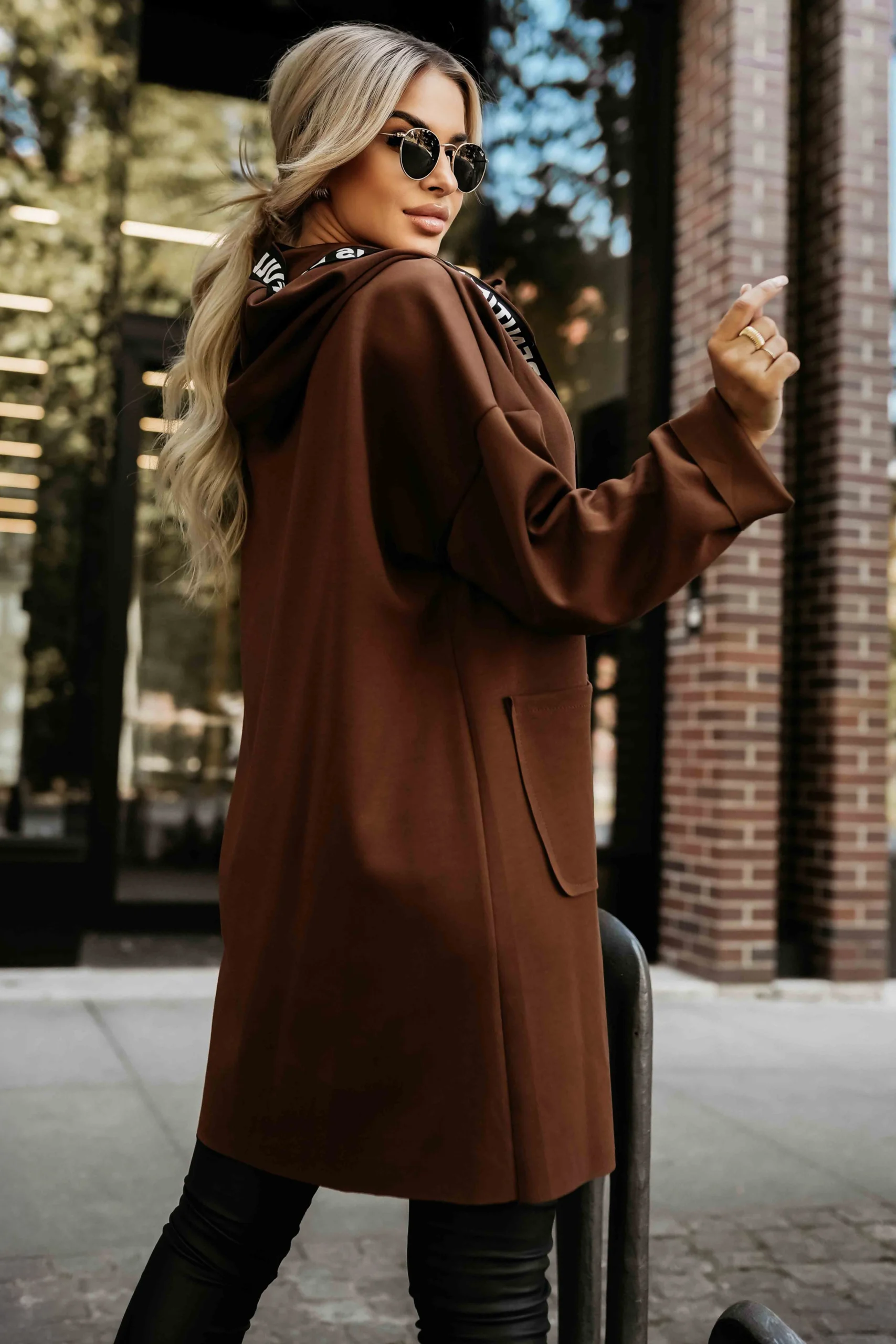 Palton Dama Mulata, Guler inalt, Numoco Casual - imagine 6