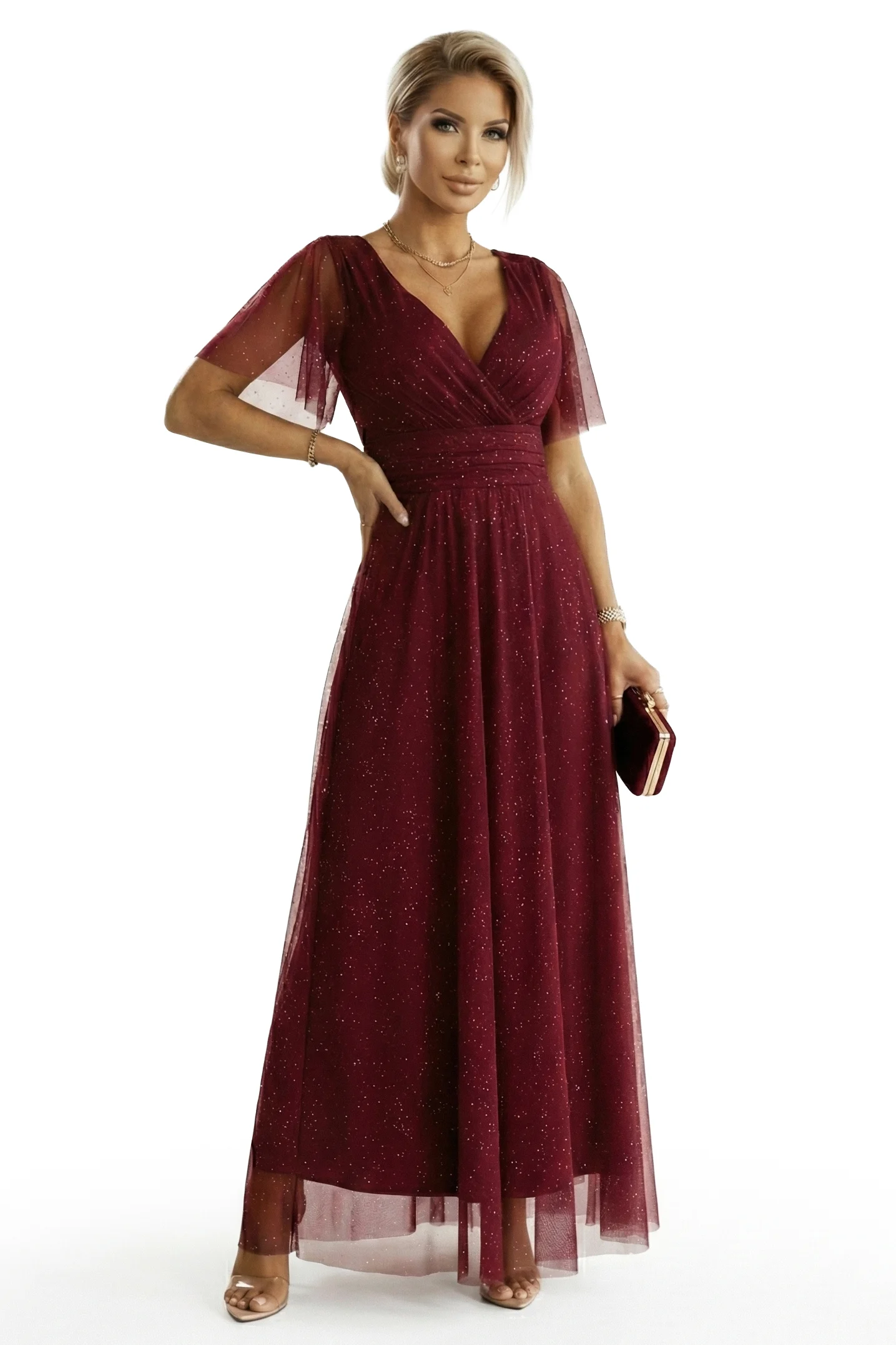 Rochie Dama Maxi, Floral, Numoco Eleganta - imagine 5