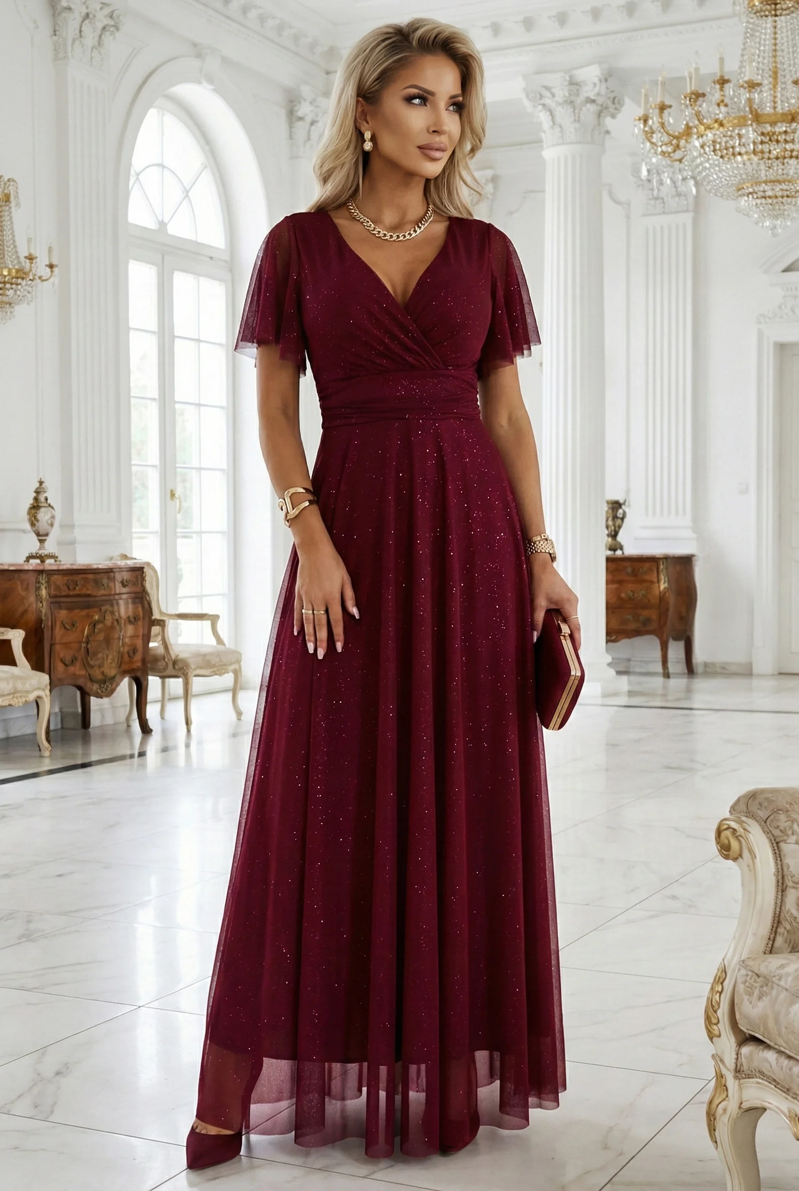 Rochie Dama Maxi, Floral, Numoco Eleganta - imagine 6