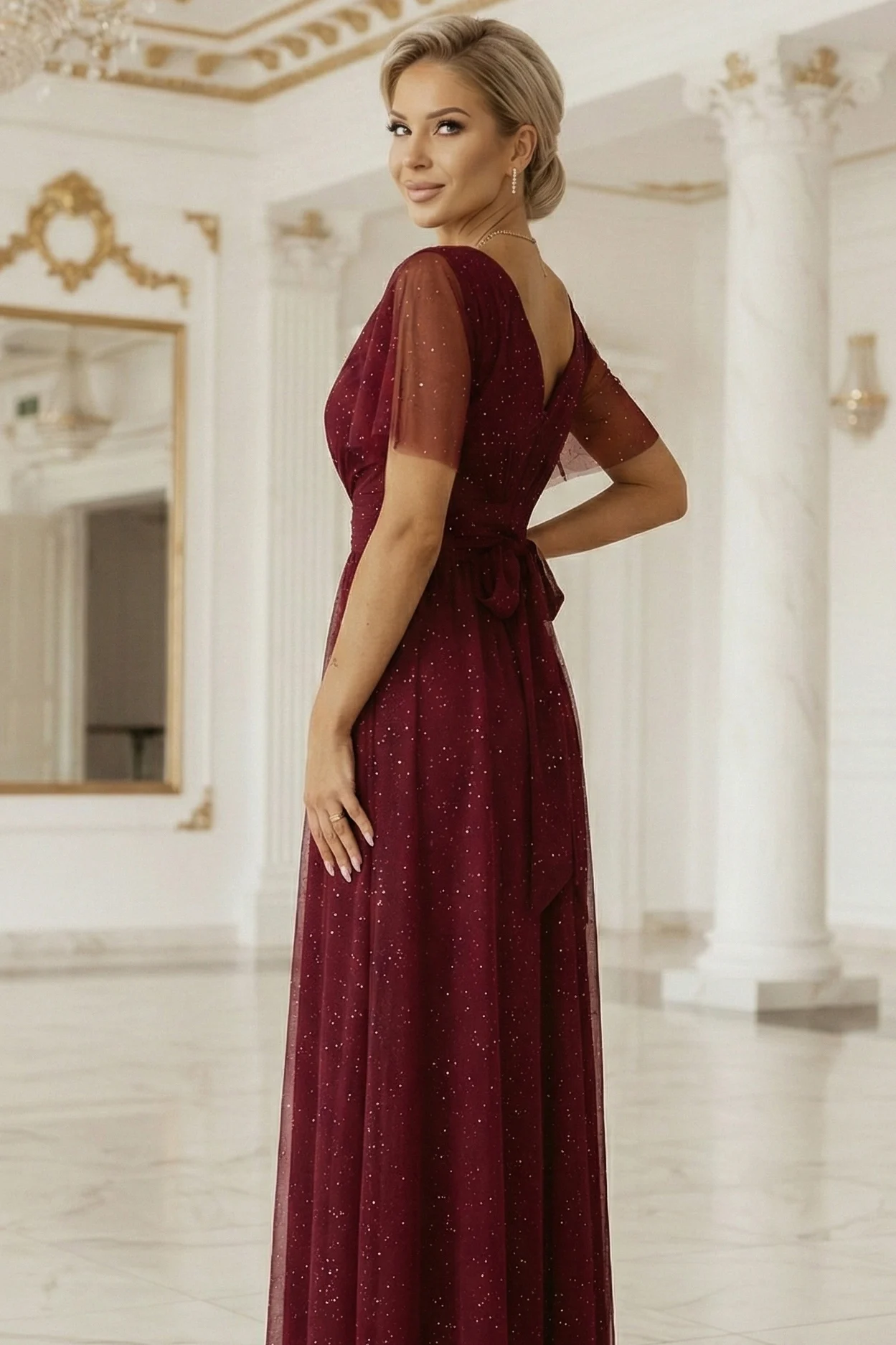 Rochie Dama Maxi, Floral, Numoco Eleganta - imagine 4