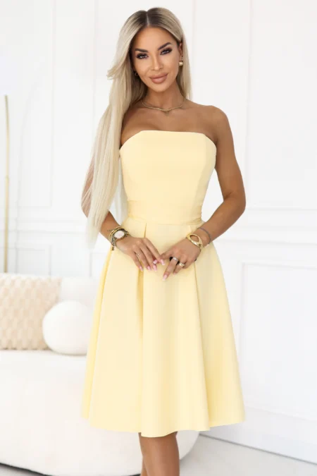 Rochie Dama Midi, Mulata, Numoco, Galben de Vara